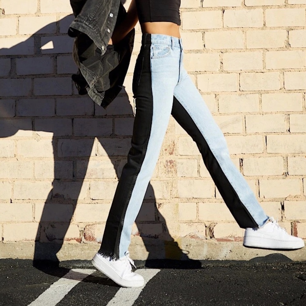 SOLD Revice High Rise Ex Boyfriend Black & Denim Jeans